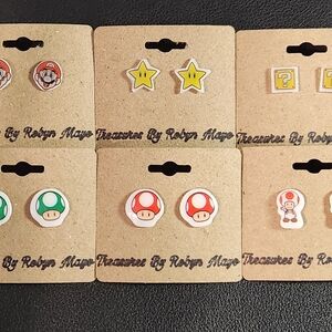 Nintendo Themed Earrings Set  (You get all 6pairs!)